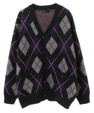 CRAFT STANDARD BOUTIQUE アーガイル柄カーディガン Black