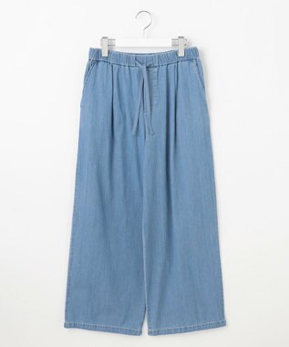 J.PRESS LADIES 【洗える】5ozバージラコンパクト デニム イージーパンツ ユーズド系