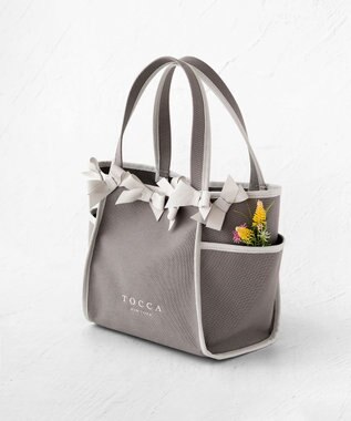 TOCCA OCTUPLE RIBBON TOTE M トートバッグ M 【WEB限定カラー】【新色】グレー系5