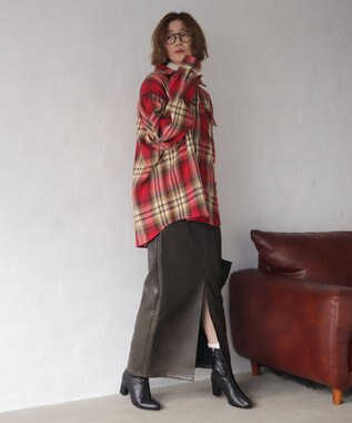 WEGO 【2025年秋冬新作/ユニセックス着用ITEM/SMLサイズ展開】ヘビーネルチェックシャツ（LS） 柄6