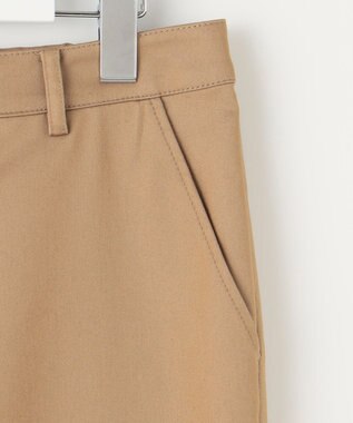 J.PRESS LADIES L 【洗える】シャンブレーサテン テーパード パンツ キャメル系