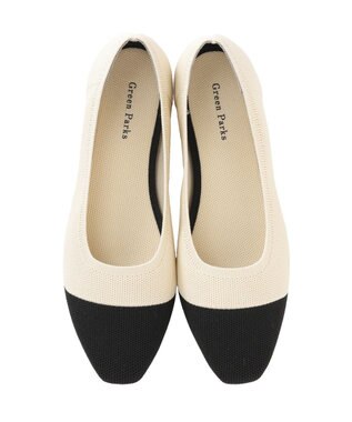 Green Parks 洗えるニットパンプス Ivory