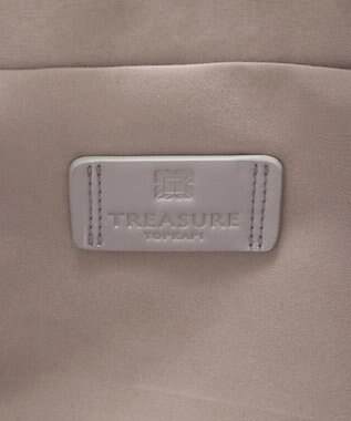 TOPKAPI 【TREASURE TOPKAPI】フェイクレザー ジオメトリック ショルダー付 トートバッグ ライトグレー