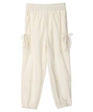 Green Parks ・ＥＬＥＮＣＡＲＥ　ＤＵＥリボンポケットカーゴパンツ Off White