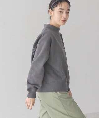 AMERICAN HOLIC モックネック裏起毛プルオーバー Charcoal Gray