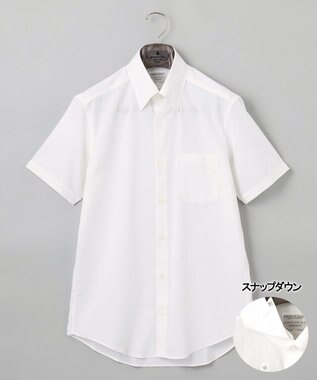 GOTAIRIKU 春夏向け【形態安定】SUMMERPREMIUMPLEATS_スナップダウンカラー 半袖ドレスシャツ(25年モデル)