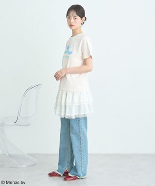 earth music&ecology ｍｉｆｆｙ／ｅａｒｔｈ　Ｒｏｓｅ　ｒｉｎｇｅｒ　Ｔｅｅ Cream