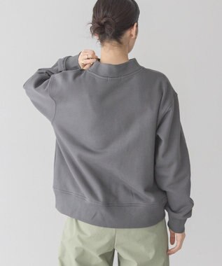 AMERICAN HOLIC モックネック裏起毛プルオーバー Charcoal Gray