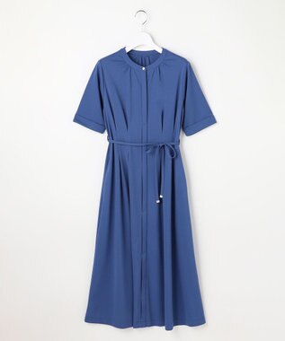 ANY SIS ジョーゼットジャージー ワンピース ブルー