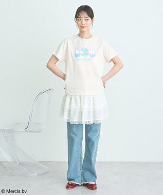 earth music&ecology ｍｉｆｆｙ／ｅａｒｔｈ　Ｒｏｓｅ　ｒｉｎｇｅｒ　Ｔｅｅ Cream