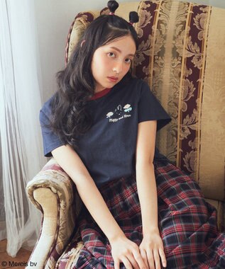 earth music&ecology ｍｉｆｆｙ／ｅａｒｔｈ　Ｒｏｓｅ　ｒｉｎｇｅｒ　Ｔｅｅ Navy