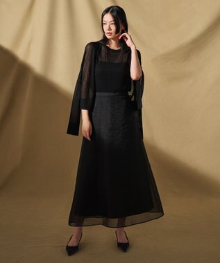 uncrave シアー リブ ノースリーブ ニット（uncrave STANDARD） ブラック