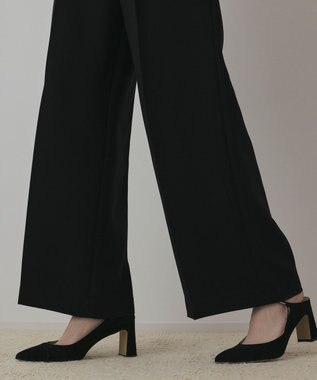 GRACE CONTINENTAL ハイウエストワイドパンツ ブラック