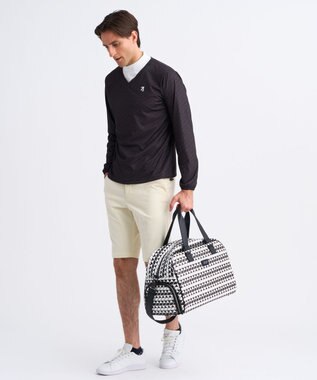 23区GOLF 【MEN】エアリージャージストレッチプルオーバー フェイクレイヤード ブラック系5