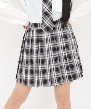 WEGO 【SCHOOLITEM/SMLサイズ展開】スクールプリーツスカート ブラックチェック2