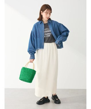 Green Parks 多段カレッジロゴボックスＴシャツ Dark Gray