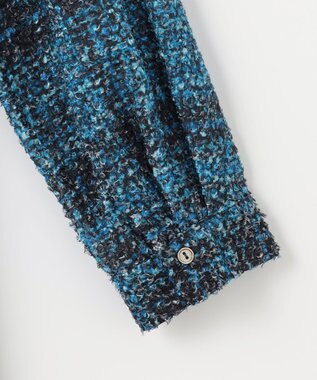 組曲 ギミックチェックツイード ワンピース ネイビー系5