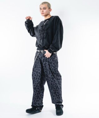 WEGO 【ユニセックス着用ITEM】ブリーチハトメロゴプルオーバー ブラックその他