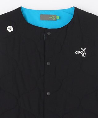 PW CIRCULUS 【撥水加工 / ストレッチ】【MEN】キルティング中綿インナーベスト ゴルフ ブラック系