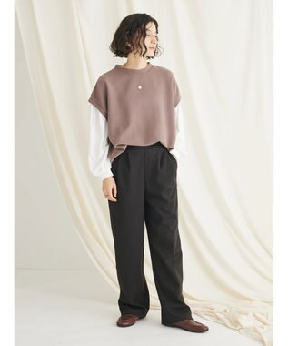 CRAFT STANDARD BOUTIQUE 起毛ワッフルレイヤード風プルオーバー Mocha