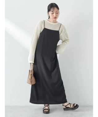 earth music&ecology ラメメッシュプルオーバー Ivory