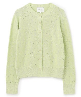 BEIGE， 【洗える】FENNEL / コットンスパンコールカーディガン Sage