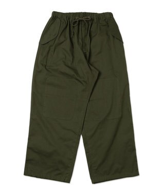 WEGO 【ウエストゴム/ユニセックス着用ITEM】サイドスリットコンバットパンツ オリーブ
