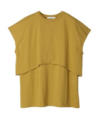 AMERICAN HOLIC レイヤードフレンチスリーブカットチュニック Mustard