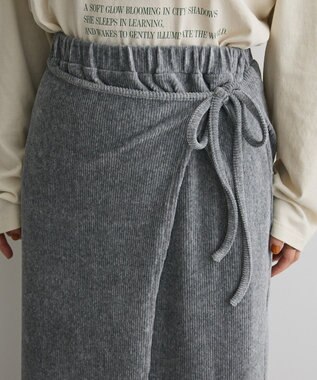 CRAFT STANDARD BOUTIQUE カットコーデュロイラップ風スカート Gray Mixture