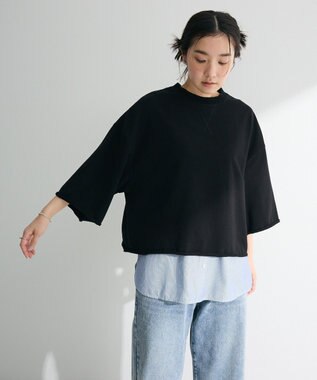 Green Parks ・ＳＵＧＡＲ　ＳＰＯＯＮ　７分袖ウラケスウェット Black