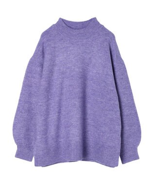 earth music&ecology ＦＬＵＦＦＹハイネックチュニック Purple