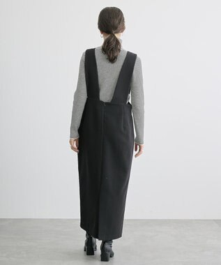 AMERICAN HOLIC イージーケアＶネックワンピース Black