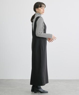 AMERICAN HOLIC イージーケアＶネックワンピース Black