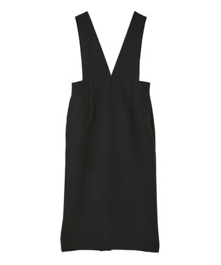 AMERICAN HOLIC イージーケアＶネックワンピース Black