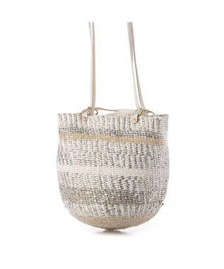 UNBILLION perche プラスティックサイザル×姫路レザードロストショルダー アイボリー