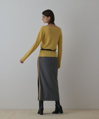 GRACE CONTINENTAL ハイゲージウールニットトップ イエロー