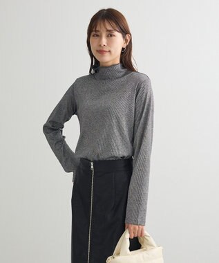 Green Parks ラメリブタートルプルオーバー Black