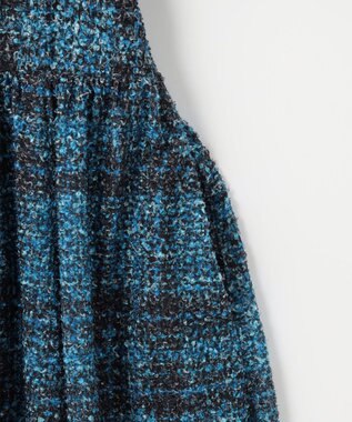 組曲 ギミックチェックツイード ワンピース ネイビー系5
