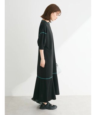Green Parks ・Ｐｅｔｉｔ　Ｆｌｅｕｒ　カラーｓｔウラケワンピース Black