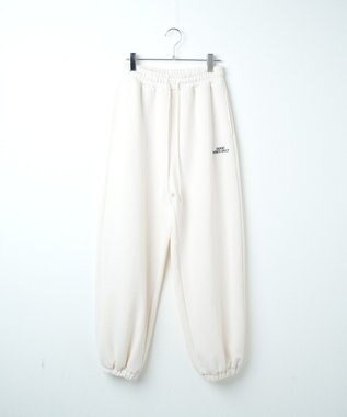 WEGO 裏起毛ロゴ刺繍スウェットパンツ オフホワイト