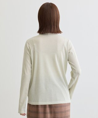 Green Parks ラメリブタートルプルオーバー Light Beige