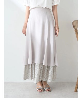 earth music&ecology レースヘムスカート