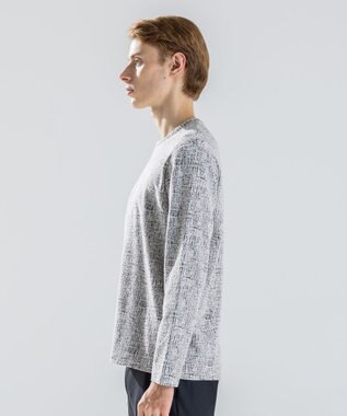 JOSEPH HOMME 【新素材】パフィーチェックジャージー　クルーネックカットソー ライトグレー系