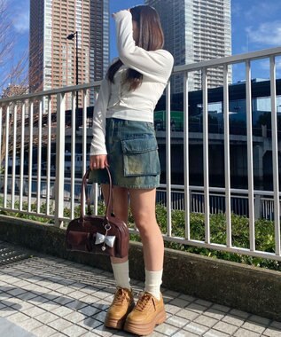 WEGO チャーム付きボストンバッグ ブラウンその他