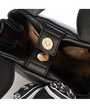 UNBILLION カシュカシュ cachecache / スカーフ付きラウンドミニショルダー ブラック