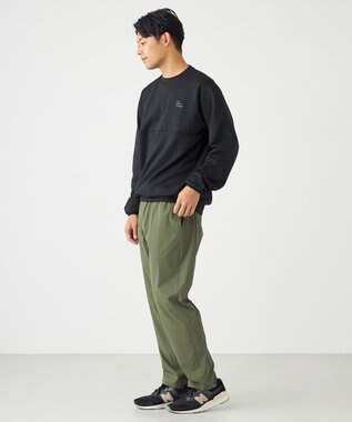 SHARE PARK MENS 【UVカット・吸水速乾・ストレッチ・軽量・アンチピリング 】ダンボールクルーネックスウェット（L・XLサイズ） ブラック系