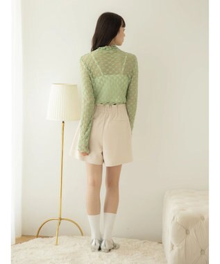 earth music&ecology カットツイルショートパンツ Beige