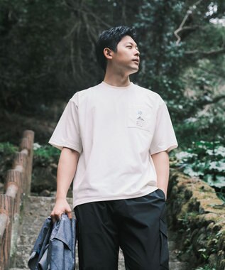 SHARE PARK MENS 【UVカット・吸水速乾・ストレッチ・軽量 】ポケットロゴTシャツ（L・XLサイズ） ホワイト系