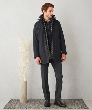 JOSEPH ABBOUD 【ダウンライナー付き】3WAY ダブルストレッチダウンコート ネイビー系