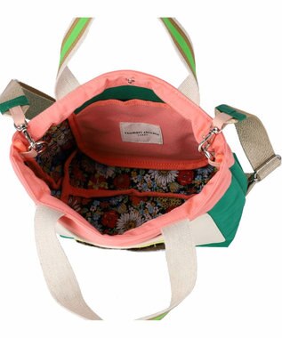 tsumori chisato CARRY キラミックスコンビ トートバッグ 2wayショルダー ネコ Sサイズ グリーン